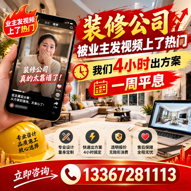 阿拉善抖音舆情合规处置：装修公司被业主发视频上了热门，我们四小时响应，一周平息